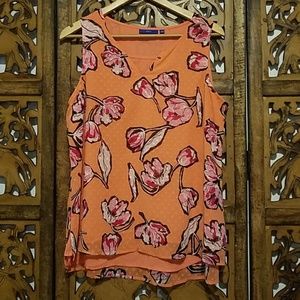 SALE 5/$20🎉Apt.9 Sleeveless Orange Floral Blouse